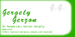 gergely gerzon business card